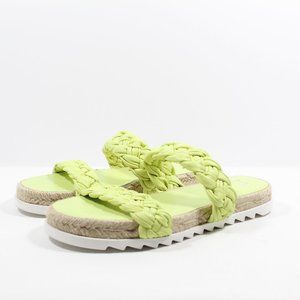 Marc Fisher Jaimee Espadrille Slide Sandal - Lime Green 6.5M